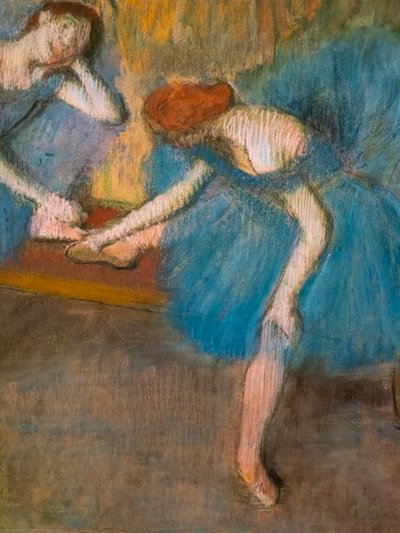 Twee rustende dansers (detail) door Edgar Degas
