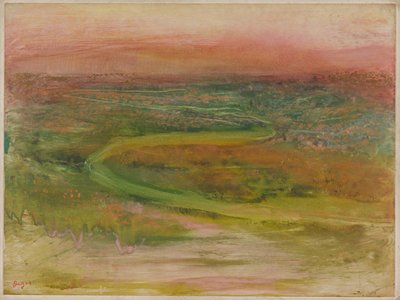 Kronkelende rivier door Edgar Degas