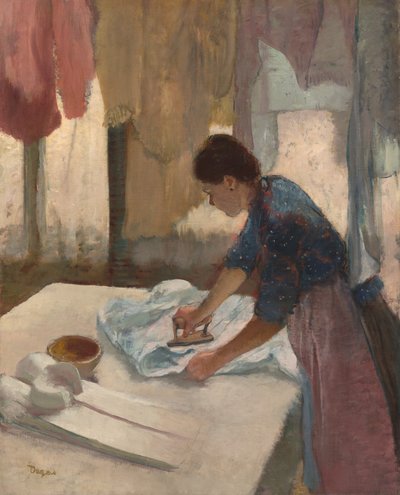 Vrouw die Strijkt door Edgar Degas