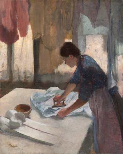 Vrouw die Strijkt door Edgar Degas