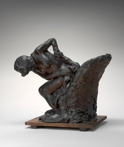 Zittende vrouw, haar linkerheup afvegend door Edgar Degas