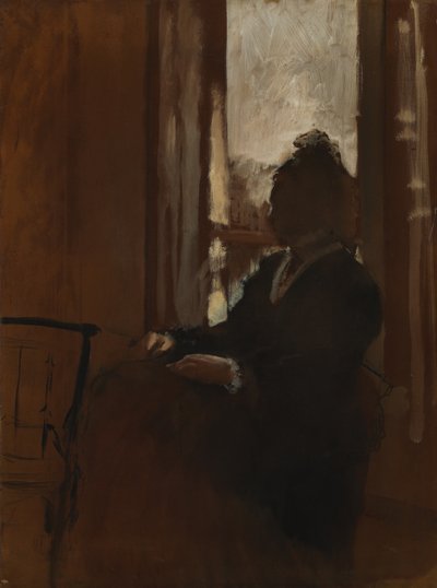 Vrouw bij een raam door Edgar Degas