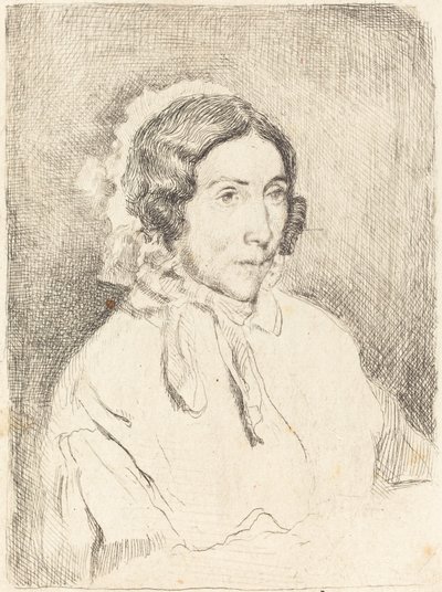 Vrouw met een Gerimpelde Hoed (Dame âgée) door Edgar Degas