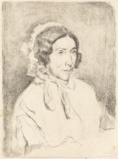 Vrouw met een Gerimpelde Hoed (Dame âgée) door Edgar Degas