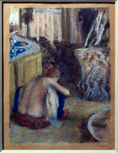 Hurkende vrouw door Edgar Degas