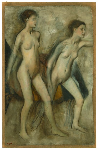 Jonge Spartaanse meisjes provoceren jongens door Edgar Degas