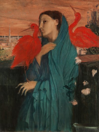 Jonge vrouw met ibis, 1860-62 door Edgar Degas