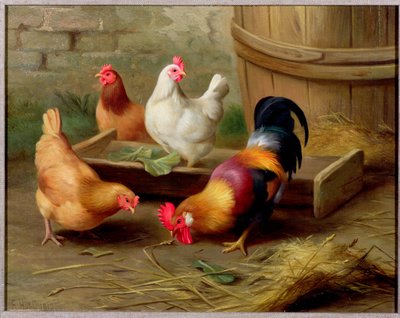 Boerenerf Tafereel door Edgar Hunt
