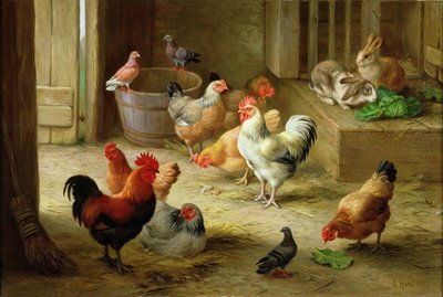 Boerenerf scène door Edgar Hunt