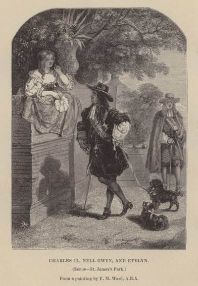 Karel II, Nell Gwyn, en Evelyn, St James