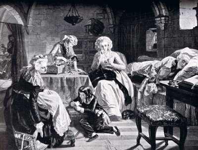 Lodewijk XVI en zijn familie in het Chateau du Temple, uit de 