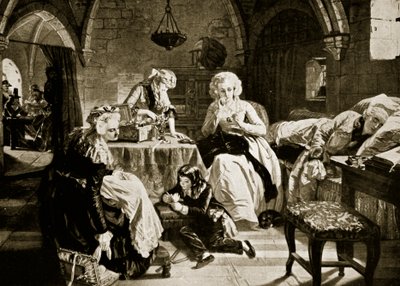 Lodewijk XVI en zijn familie in de Tempel, illustratie uit 