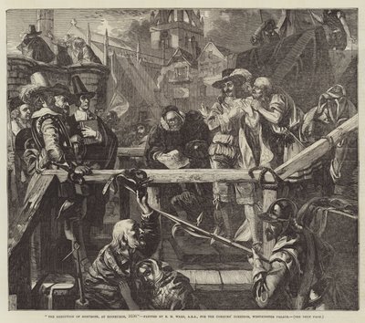 De Executie van Montrose, in Edinburgh, 1650 door Edgar Melville Ward