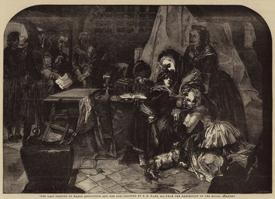Het laatste afscheid van Marie Antoinette en haar zoon door Edgar Melville Ward