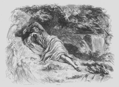John Milton, Il Penseroso door Edgar Melville after Ward