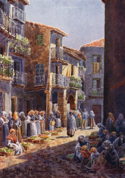 Noord-Spanje: Bejar, een hoek op de markt door Edgar T. A. Wigram