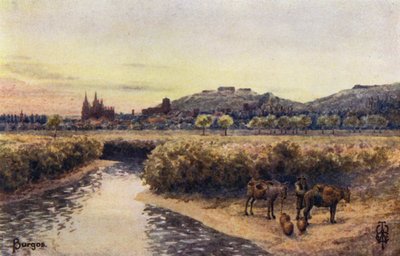 Noord-Spanje: Burgos, vanuit het oosten door Edgar T. A. Wigram