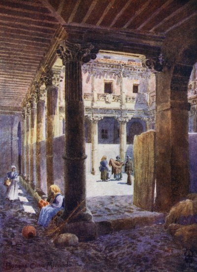 Noord-Spanje: Burgos, Patio van de Casa de Miranda door Edgar T. A. Wigram