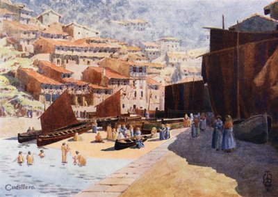 Noord-Spanje: Cudillero, De Haven door Edgar T. A. Wigram