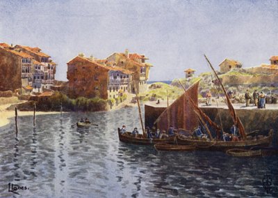 Noord-Spanje: Llanes, de haven door Edgar T. A. Wigram