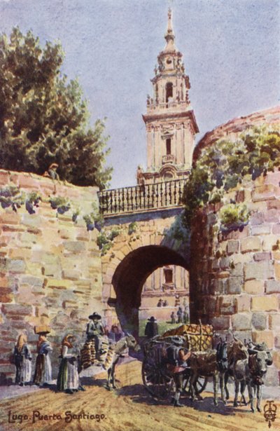 Noord-Spanje: Lugo, de Santiago-poort door Edgar T. A. Wigram