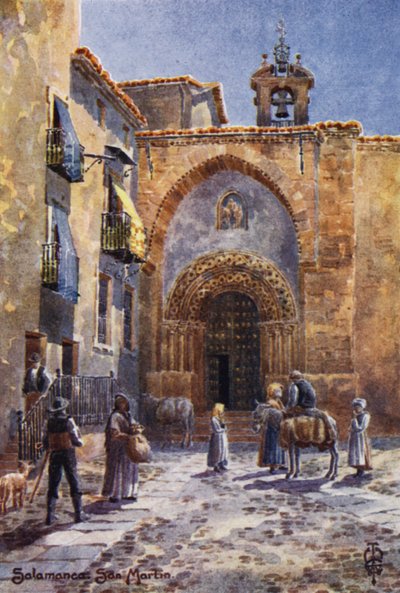 Noord-Spanje: Salamanca, Kerk van San Martin door Edgar T. A. Wigram