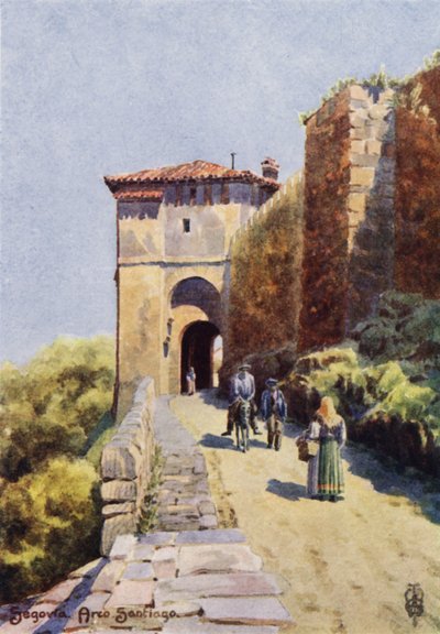 Noord-Spanje: Segovia, Arco Santiago door Edgar T. A. Wigram