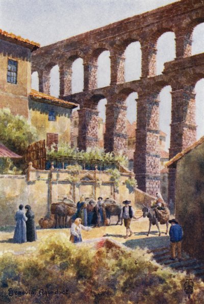 Noord-Spanje: Segovia, het aquaduct door Edgar T. A. Wigram
