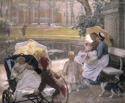 Op de hoek van het park door Edgard Farasyn