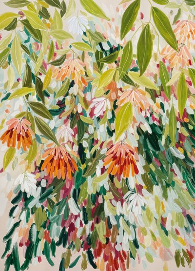 Abstracte bloementuin door Edie