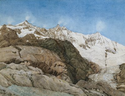 De Mischabe Horner uit Saas-Fee, Wallis, Zwitserland door Edith A. Paine