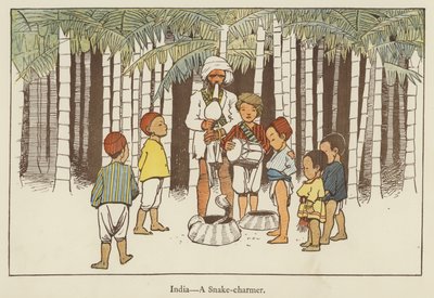 India, een slangenbezweerder door Edith Farmiloe
