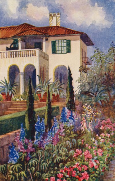 Een Hoek van de Tuin bij Villa Arcadia, Johannesburg door Edith Struben