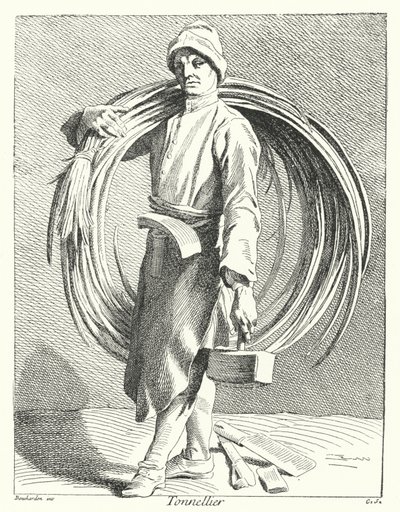 Kuiper (gravure) door Edmé (after) Bouchardon