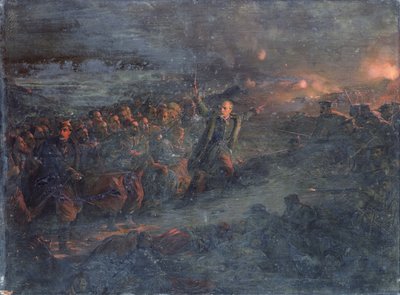 Aanval op het Selinghinsk-redoute door Generaal Monet, 24 februari door Edme Adolphe Fontaine