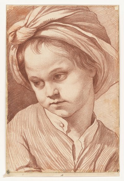 Hoofdstudie van een kind door Edmé Bouchardon