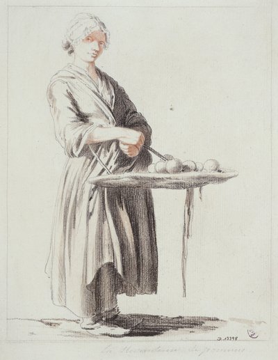 De appelverkoopster door Edmé Bouchardon