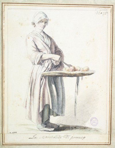 De appelverkoopster door Edmé Bouchardon