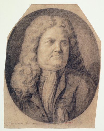 Portret van een man door Edmé Bouchardon