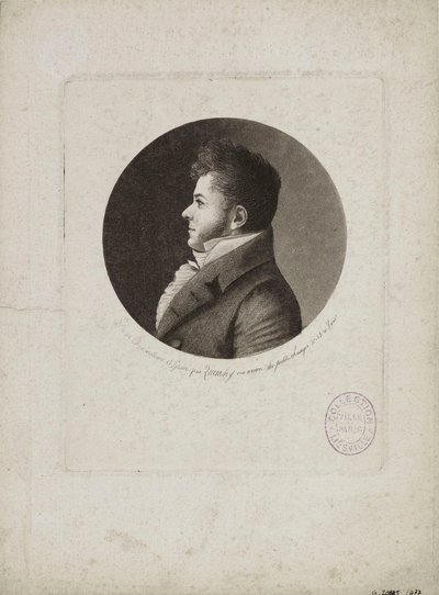 Portret van Marie-Henri Beyle, genaamd Stendhal 1783-1842 door Edme Quenedey