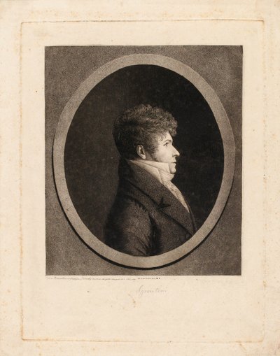 Portret van de dirigent en componist Gaspare Spontini door Edme Quenedey