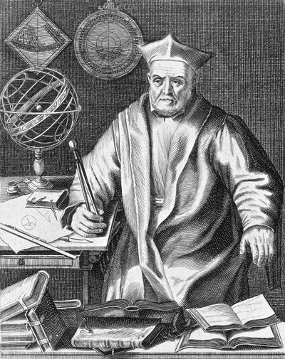 Christopher Clavius (1537-1612) Beierse astronoom en wiskundige, gravure door Edme de Boulonois