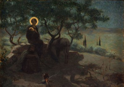 Vlucht naar Egypte door Edmond (1861 1943) Tapissier