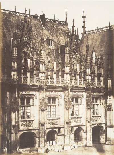 Fragment van het Paleis van Justitie, Rouen, 1852-1854 door Edmond Bacot