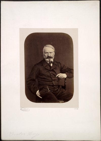 Portret van Victor Hugo op Guernsey door Edmond Bacot