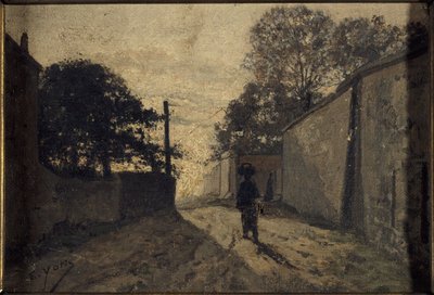 Rue Saint-Vincent in Montmartre, circa 1865 door Edmond Charles Yon