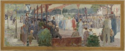 Schets voor de dorpszaal van Maisons-Alfort: Hommage au mérite, tussen 1893 en 1895 door Edmond Debon