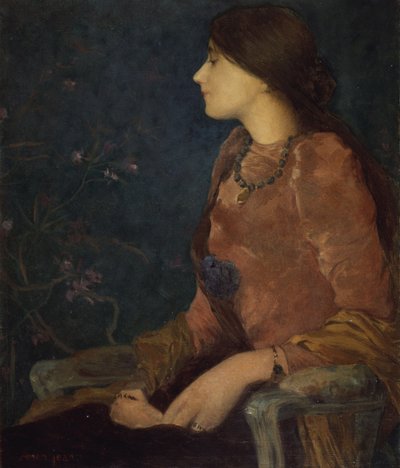 Peinzende dame, zittend door Edmond François Aman Jean