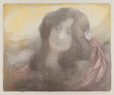 Meisje met Lang Haar, ca. 1898 door Edmond François Aman Jean