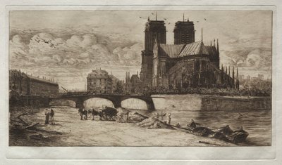 De apsis van de Notre Dame de Paris door Edmond Gosselin